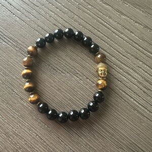 Buddha stone beaded bracelet